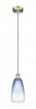 Innovations Lighting 616-1S-AB-G480-6SB - Brookhaven Almond - 1 Light - 6 inch - Antique Brass - Stem hung - Mini Pendant