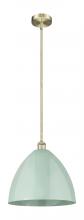 Innovations Lighting 616-1S-AB-MBD-16-SF - Plymouth - 1 Light - 16 inch - Antique Brass - Cord hung - Mini Pendant