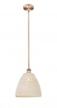 Innovations Lighting 616-1S-AC-NBD-12-NAT - Bristol Natural - 1 Light - 6 inch - Antique Copper - Mini Pendant