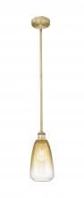 Innovations Lighting 616-1S-BB-G480-6AM - Brookhaven Almond - 1 Light - 6 inch - Brushed Brass - Stem hung - Mini Pendant