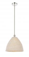 Innovations Lighting 616-1S-PN-NBD-16-NAT - Bristol Natural - 1 Light - 6 inch - Polished Nickel - Mini Pendant