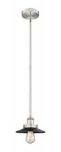 Innovations Lighting 616-1SH-SN-M6-BK - Edison - 1 Light - 8 inch - Brushed Satin Nickel - Stem hung - Mini Pendant