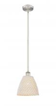 Innovations Lighting 616-1S-SN-NBD-9-NAT - Bristol Natural - 1 Light - 6 inch - Brushed Satin Nickel - Mini Pendant