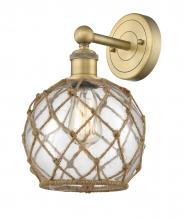 Innovations Lighting 616-1W-BB-G122-8RB - Farmhouse Rope - 1 Light - 8 inch - Brushed Brass - Sconce