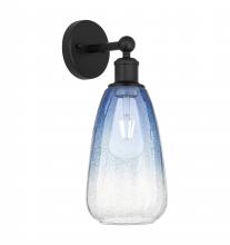 Innovations Lighting 616-1W-BK-G480-6SB - Brookhaven Almond - 1 Light - 6 inch - Matte Black - Sconce