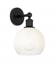 Innovations Lighting 616-1W-BK-G483-8OP - Brookhaven Globe - 1 Light - 8 inch - Matte Black - Sconce