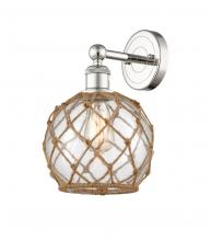 Innovations Lighting 616-1W-PN-G122-8RB - Farmhouse Rope - 1 Light - 8 inch - Polished Nickel - Sconce