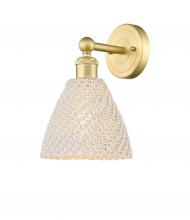 Innovations Lighting 616-1W-SG-NBD-75-NAT - Bristol Natural - 1 Light - 8 inch - Satin Gold - Sconce