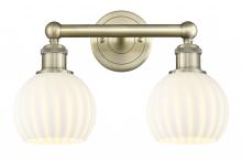 Innovations Lighting 616-2W-AB-G1217-6WV - White Venetian - 2 Light - 15 inch - Antique Brass - Bath Vanity Light