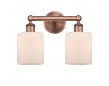 Innovations Lighting 616-2W-AC-G111 - Cobbleskill - 2 Light - 14 inch - Antique Copper - Bath Vanity Light