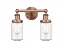 Innovations Lighting 616-2W-AC-G314 - Dover - 2 Light - 14 inch - Antique Copper - Bath Vanity Light