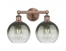 Innovations Lighting 616-2W-AC-G483-8SL - Brookhaven Globe - 2 Light - 17 inch - Antique Copper - Bath Vanity Light
