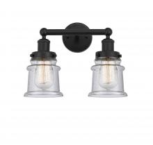 Innovations Lighting 616-2W-BK-G184S - Canton - 2 Light - 14 inch - Matte Black - Bath Vanity Light