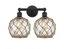 Innovations Lighting 616-2W-OB-G122-8RB - Farmhouse Rope - 2 Light - 17 inch - Oil Rubbed Bronze - Bath Vanity Light