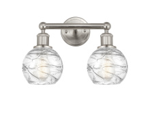 Innovations Lighting 616-2W-SN-G1213-6CL - Athens Deco Swirl - 2 Light - 15 inch - Brushed Satin Nickel - Bath Vanity Light