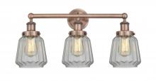Innovations Lighting 616-3W-AC-G142 - Chatham - 3 Light - 25 inch - Antique Copper - Bath Vanity Light