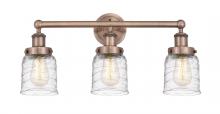 Innovations Lighting 616-3W-AC-G513 - Bell - 3 Light - 23 inch - Antique Copper - Bath Vanity Light