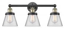 Innovations Lighting 616-3W-BAB-G62 - Cone - 3 Light - 24 inch - Black Antique Brass - Bath Vanity Light