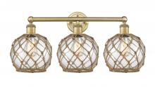 Innovations Lighting 616-3W-BB-G122-8RB - Farmhouse Rope - 3 Light - 26 inch - Brushed Brass - Bath Vanity Light