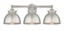 Innovations Lighting 616-3W-SN-M14-SN - Adirondack - 3 Light - 26 inch - Brushed Satin Nickel - Bath Vanity Light