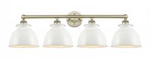Innovations Lighting 616-4W-AB-M14-W - Adirondack - 4 Light - 35 inch - Antique Brass - Bath Vanity Light