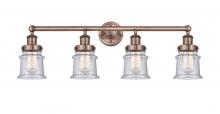 Innovations Lighting 616-4W-AC-G184S - Canton - 4 Light - 32 inch - Antique Copper - Bath Vanity Light
