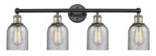 Innovations Lighting 616-4W-BAB-G257 - Caledonia - 4 Light - 32 inch - Black Antique Brass - Bath Vanity Light