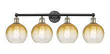 Innovations Lighting 616-4W-BAB-G483-8AM - Brookhaven Globe - 4 Light - 35 inch - Black Antique Brass - Bath Vanity Light