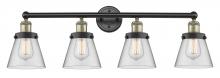 Innovations Lighting 616-4W-BAB-G62 - Cone - 4 Light - 33 inch - Black Antique Brass - Bath Vanity Light