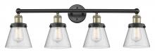 Innovations Lighting 616-4W-BAB-G64 - Cone - 4 Light - 33 inch - Black Antique Brass - Bath Vanity Light