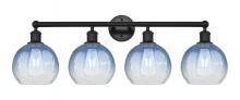 Innovations Lighting 616-4W-BK-G483-8SB - Brookhaven Globe - 4 Light - 35 inch - Matte Black - Bath Vanity Light