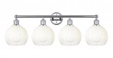 Innovations Lighting 616-4W-PC-G483-8OP - Brookhaven Globe - 4 Light - 35 inch - Polished Chrome - Bath Vanity Light