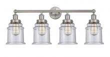 Innovations Lighting 616-4W-SN-G184 - Canton - 4 Light - 33 inch - Brushed Satin Nickel - Bath Vanity Light