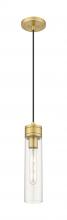 Innovations Lighting 617-1P-BB-G617-11CL - Boreas - 1 Light - 3 inch - Brushed Brass - Cord Hung - Mini Pendant