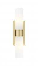 Innovations Lighting 617-2W-BB-G617-8SWH - Boreas - 2 Light - 18 inch - Brushed Brass - Bath Vanity Light