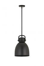 Innovations Lighting 712-1S-BK-M712-10BK - Newton Bell Mini Pendant