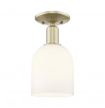 Innovations Lighting 716-1C-AB-G558-6GWH - Bella - 1 Light - 6 inch - Antique Brass - Semi-Flush Mount