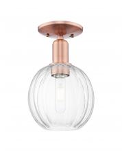 Innovations Lighting 716-1C-AC-G458-7CL - Preston Globe - 1 Light - 6 inch - Antique Copper - Semi-Flush Mount