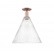 Innovations Lighting 716-1C-AC-GBC-164 - Berkshire Glass - 1 Light - 16 inch - Antique Copper - Semi-Flush Mount