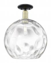 Innovations Lighting 716-1C-BAB-G1215-14 - Athens Water Glass - 1 Light - 13 inch - Black Antique Brass - Semi-Flush Mount