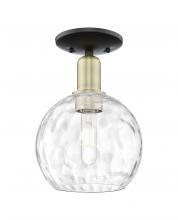 Innovations Lighting 716-1C-BAB-G1215-8 - Athens Water Glass - 1 Light - 8 inch - Black Antique Brass - Semi-Flush Mount