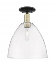 Innovations Lighting 716-1C-BAB-GBD-122 - Bristol - 1 Light - 12 inch - Black Antique Brass - Semi-Flush Mount