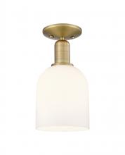 Innovations Lighting 716-1C-BB-G558-6GWH - Bella - 1 Light - 6 inch - Brushed Brass - Semi-Flush Mount