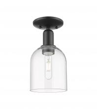 Innovations Lighting 716-1C-BK-G558-6CL - Bella - 1 Light - 6 inch - Matte Black - Semi-Flush Mount