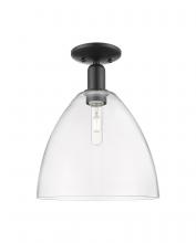 Innovations Lighting 716-1C-BK-GBD-122 - Bristol - 1 Light - 12 inch - Matte Black - Semi-Flush Mount