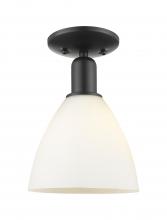 Innovations Lighting 716-1C-BK-GBD-751 - Bristol - 1 Light - 8 inch - Matte Black - Semi-Flush Mount