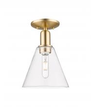 Innovations Lighting 716-1C-CB-GBC-82 - Berkshire Glass - 1 Light - 8 inch - Champagne Bronze - Semi-Flush Mount