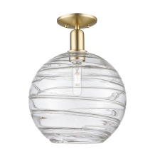 Innovations Lighting 716-1C-PC-G1213-12CL - Athens Deco Swirl - 1 Light - 12 inch - Polished Chrome - Semi-Flush Mount