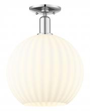 Innovations Lighting 716-1C-PC-G1217-12WV - White Venetian - 1 Light - 12 inch - Polished Chrome - Semi-Flush Mount