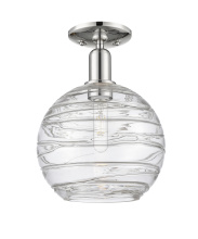 Innovations Lighting 716-1C-PN-G1213-10CL - Athens Deco Swirl - 1 Light - 10 inch - Polished Nickel - Semi-Flush Mount